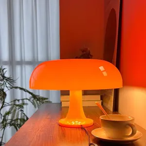 LED Mushroom Ambient Light, 3-Color Romantic Art Desk Lamp, USB Powered, Bright Glow, Modern Design, Button Control, Rechargeable Battery