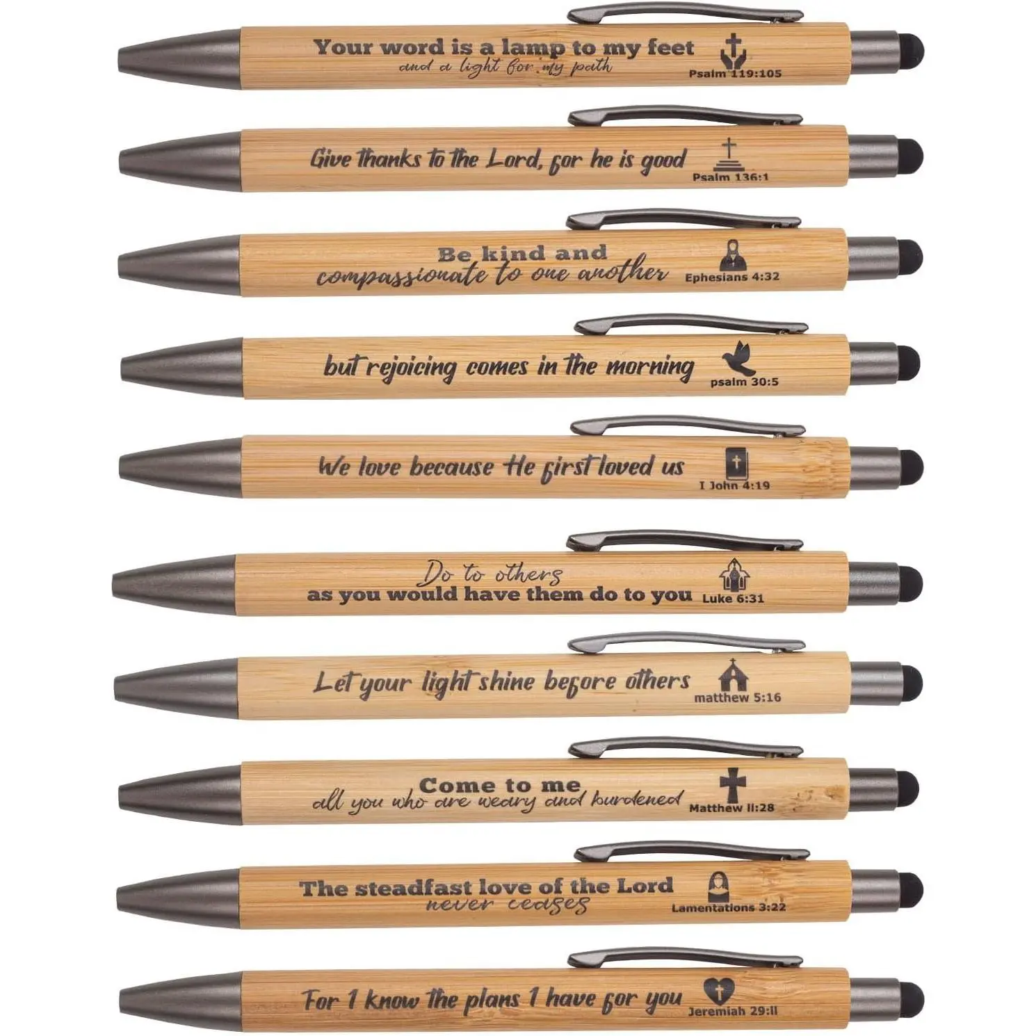 Verse  Pens Christian Pens Inspirational Scripture Stylus Ballpoint Church Gifts Bulk for Church Women Men Sunday Party Teacher Student Christians Supplies