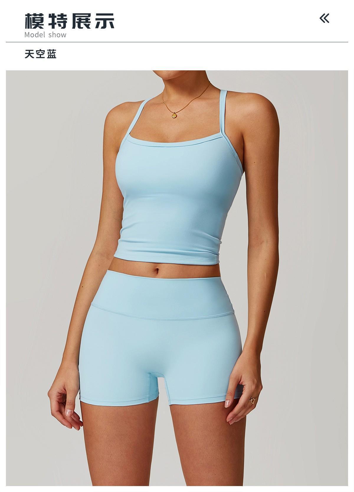 Women's Cross Back Yoga Sports Bra Gym Tank Top Push-Up Workout Bra Fitness Vest Comfortable 'Naked Feeling'Gym Bra Fitness Wear