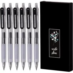 0.7 Smooth Pens for Writing No Bleed No Smudge,Medium Point 0.7mm Gel Roller Retractable Pens for Gifts,Office Work,School Writing,Journaling,Note Taking,6 Counts