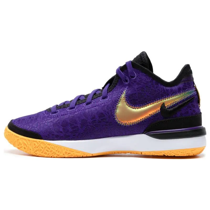 Nike LeBron NXXT Gen Low-Top Basketball Shoes for Men – Comfortable and Versatile Purple-Gold Design Verifiable, with credentials and supporting global authentication