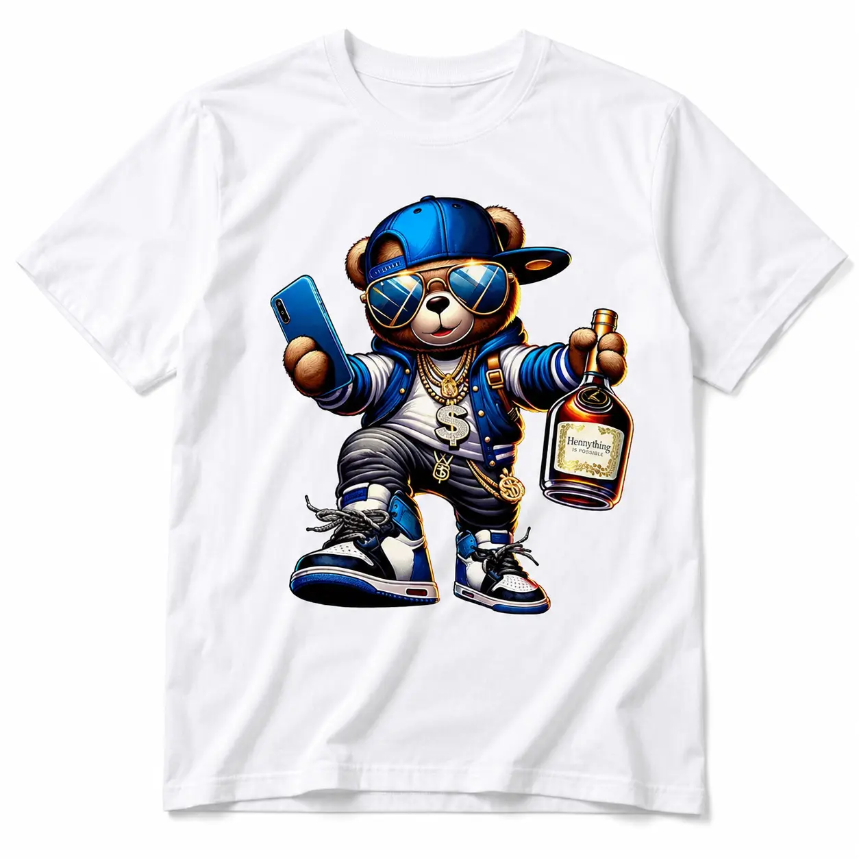 Funny Cartoon Bear Graphic T Shirt Unisex 100% Cotton Tee Cute Animal Print Casual Streetwear Short Sleeve Shirt # long sleeve top # funny sarcastic graphic tee # oversized streetwear tee # 100 brick white tee # summer ootd casual cotton menswear