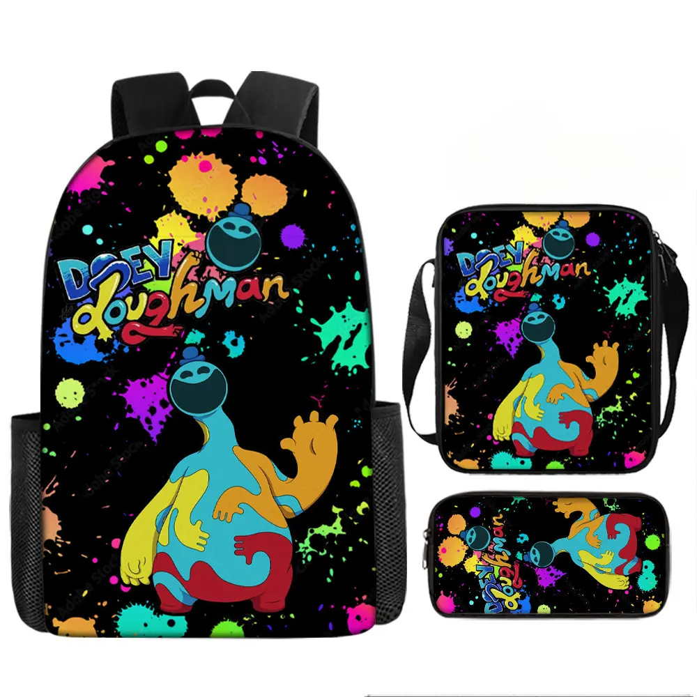 Poppy Playtime Backpack, Nightmare Critters Character School Bag, Large Storage Student Backpack for Kids, Gaming Theme Travel Daypack