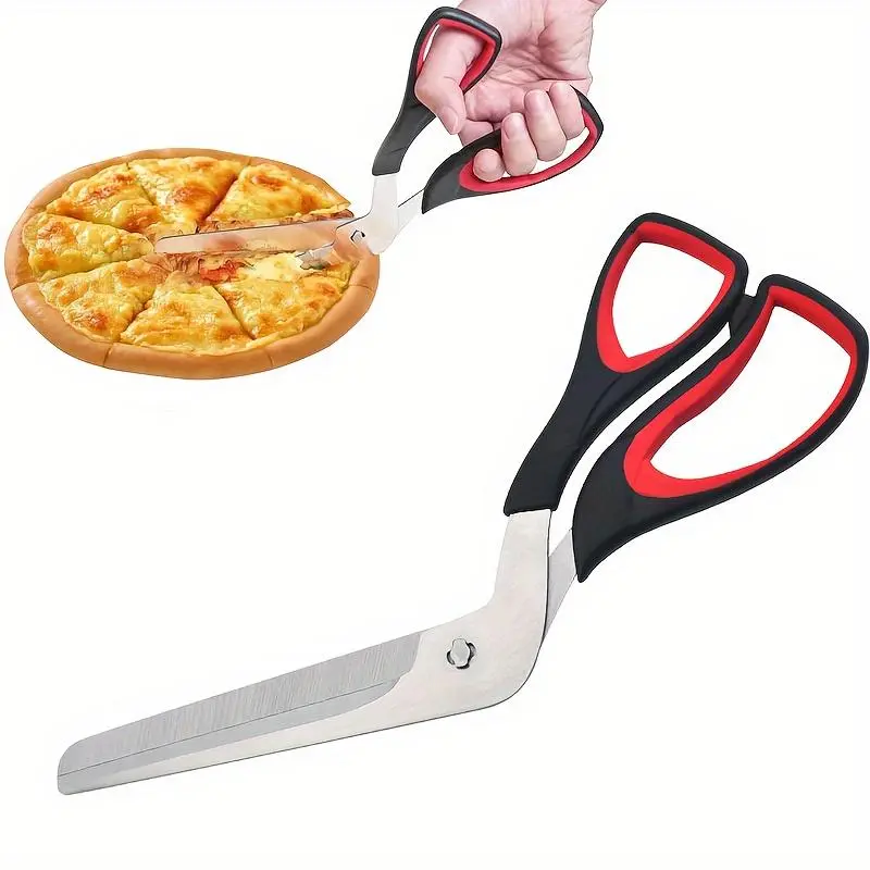 Pizza Scissors, Pizza Cutter, Pizza Divider, Comfortable Soft Grip, Multi-Functional Kitchen Scissors