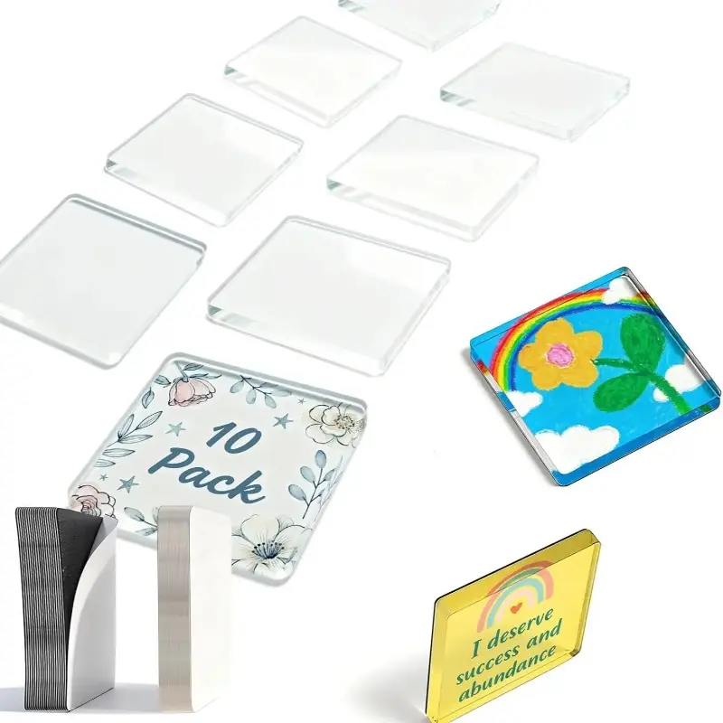 Magnetic Photo Frames 2"x2" Clear Acrylic DIY Fridge Magnets with Adhesive Backing – Square Magnets for Crafts, Kitchen, Classroom, Party & Office Decoration Back to School College Dorm Essentials #HomeEssentials #TikTokShopBackToSchool