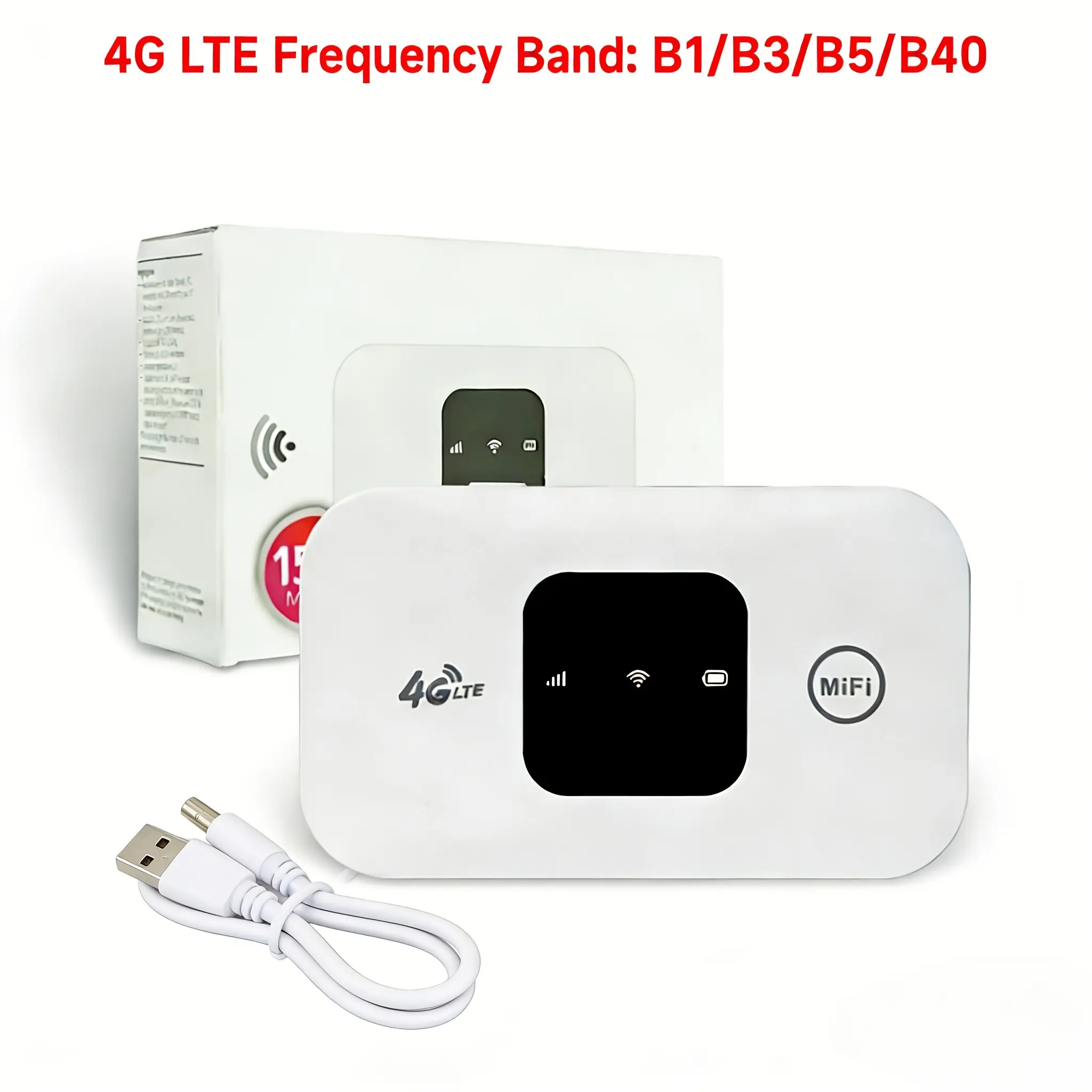 4G Mobile Hotspot Internet Router, Supports 8-10 Users, with SIM Card Slot, No SIM Card Included, Ideal for Home Office Travel