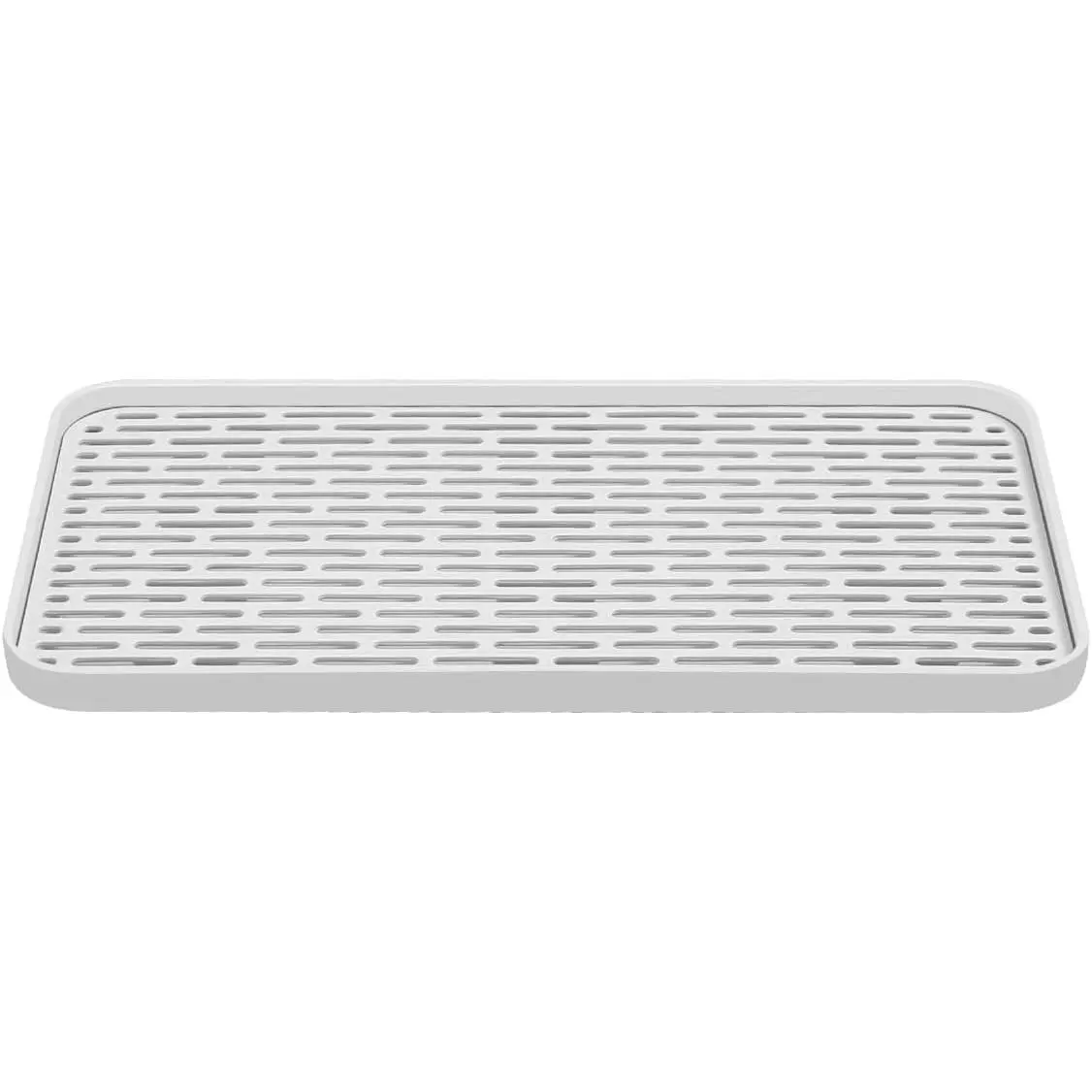 Plastics Drain Tray, Cup & Dish Drying Rack, Drain Board 2 Tier Non Slip Serving Tray with Drainboard  for Sink, Coffee Table, Outdoor (12.2 x 7 x 0.9 in)