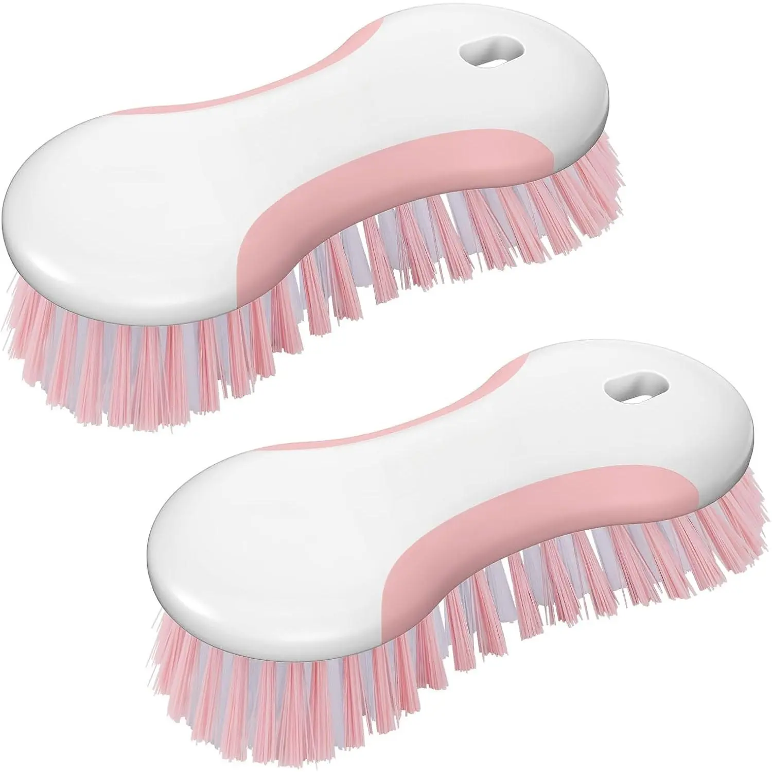 Multi-Purpose Scrub Brush of 2 Pack, Stiff Bristles Cleaning Brush with Non-Slip Grip Heavy Duty Scrub Brushes for Cleaning Bathroom Kitchen Tile Bathtub Sink,