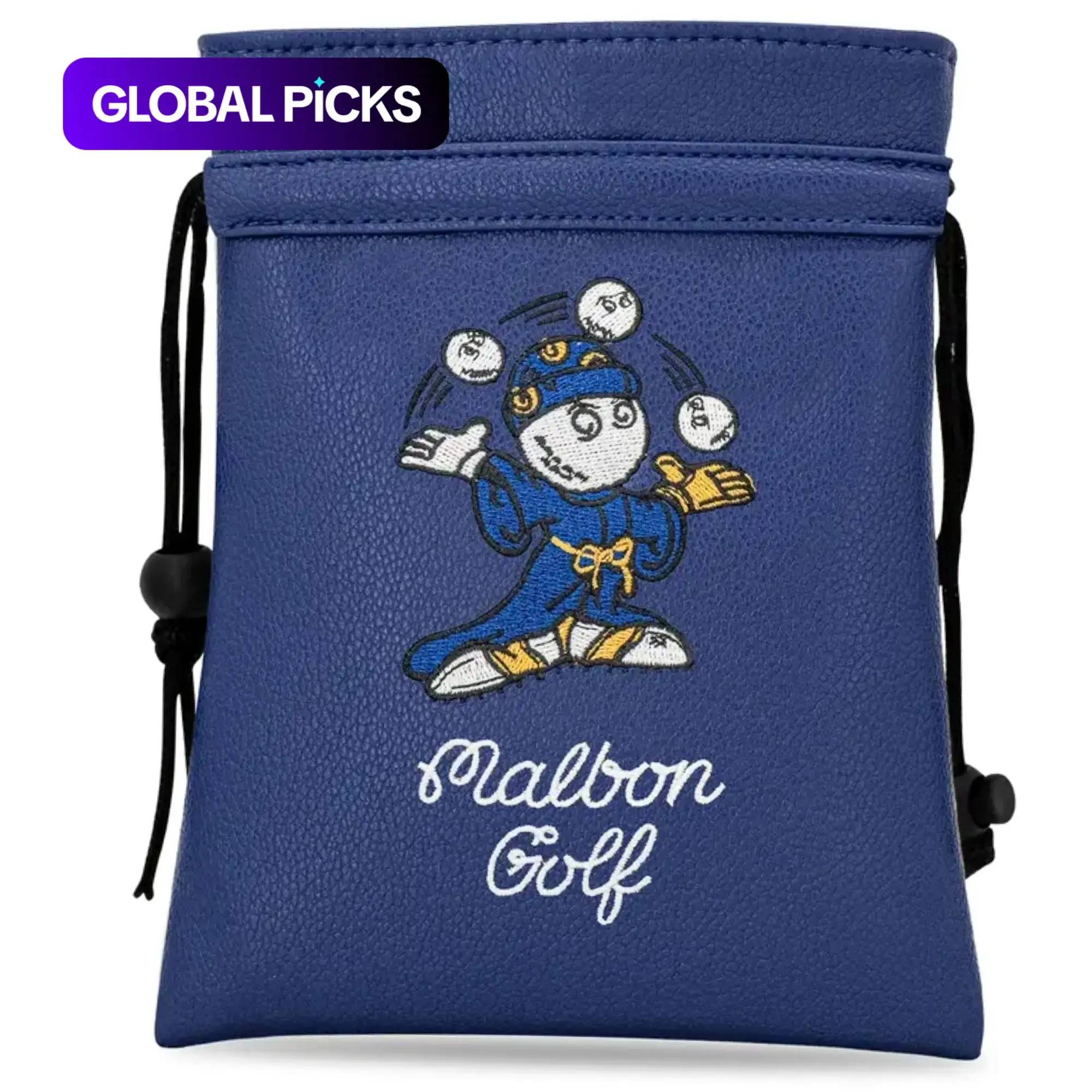 Golf Valuables Bag with Drawstring Closure, Unisex Embroidered Water-Resistant Portable Pouch, Golf Accessories for Father's Day Gift, Golf Gift Accessory
