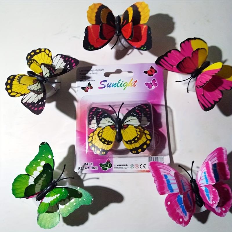 Random Color 3D Butterfly Lamp, 5/10/20 Counts Cute Simulation Butterfly, Romantic Wall Decoration For Home Room Layout Table Wall Decor for christmas gift