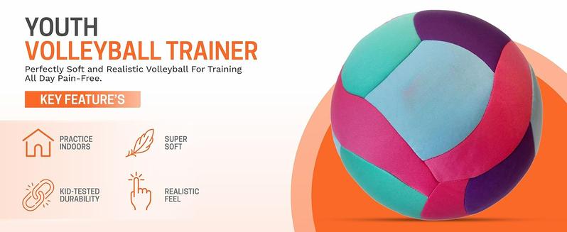Softy Volleyball - Super Soft Designed for Pain-Free Play - Awesome Kids Indoor Ball with a Realistic Feel and Bounce - Perfect Ball for House