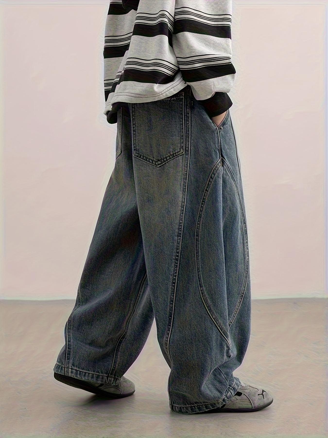 (New)Back-to-School Season Valentine's Day 2025 Four-Season Style Boys' Fashion  Wide-Leg Jeans Pants