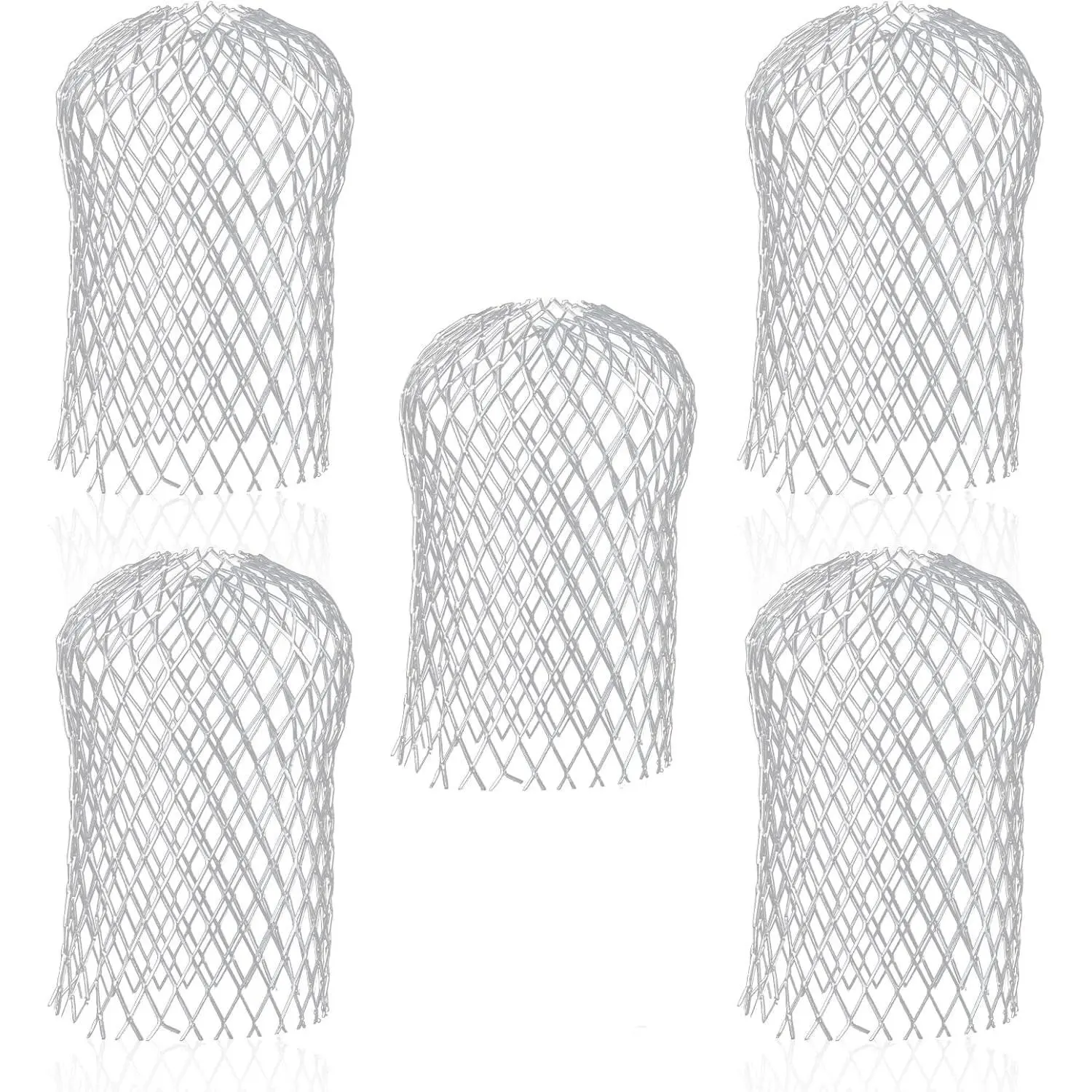 5 Pcs Premium Gutter Downspout Guard, 3.5 Inch Expandable Aluminum Downspout Filter Strainer Stops Blockage Leaves Debris for Roof Yard Drainage