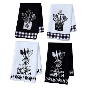 Vintage Checkered Kitchen Towel, Soft Quick-Dry Durable, Absorbent Decorative Cloth, Rustic Style, Home Cleaning Essential