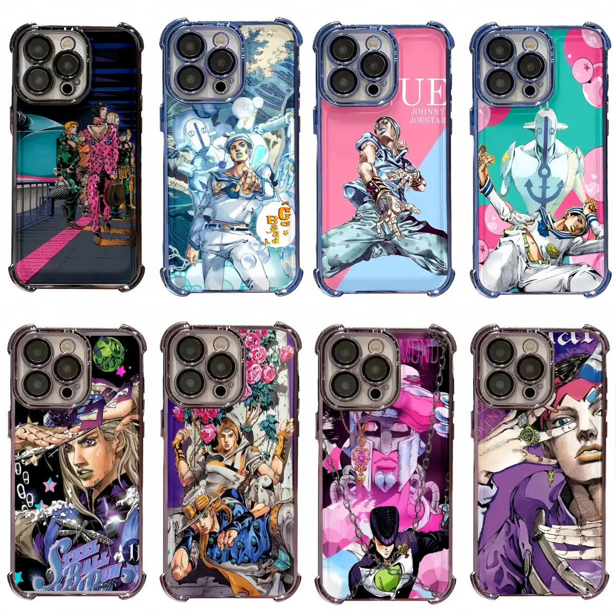 Anime JoJo's Bizarre Adventure Fashionable Colorful Y2K Art Style Phone Case for iPhone 17 16 15 14 13 12 11 Pro Max Plus Air Anti Fall Protective Drop-proof Gift Unique Design