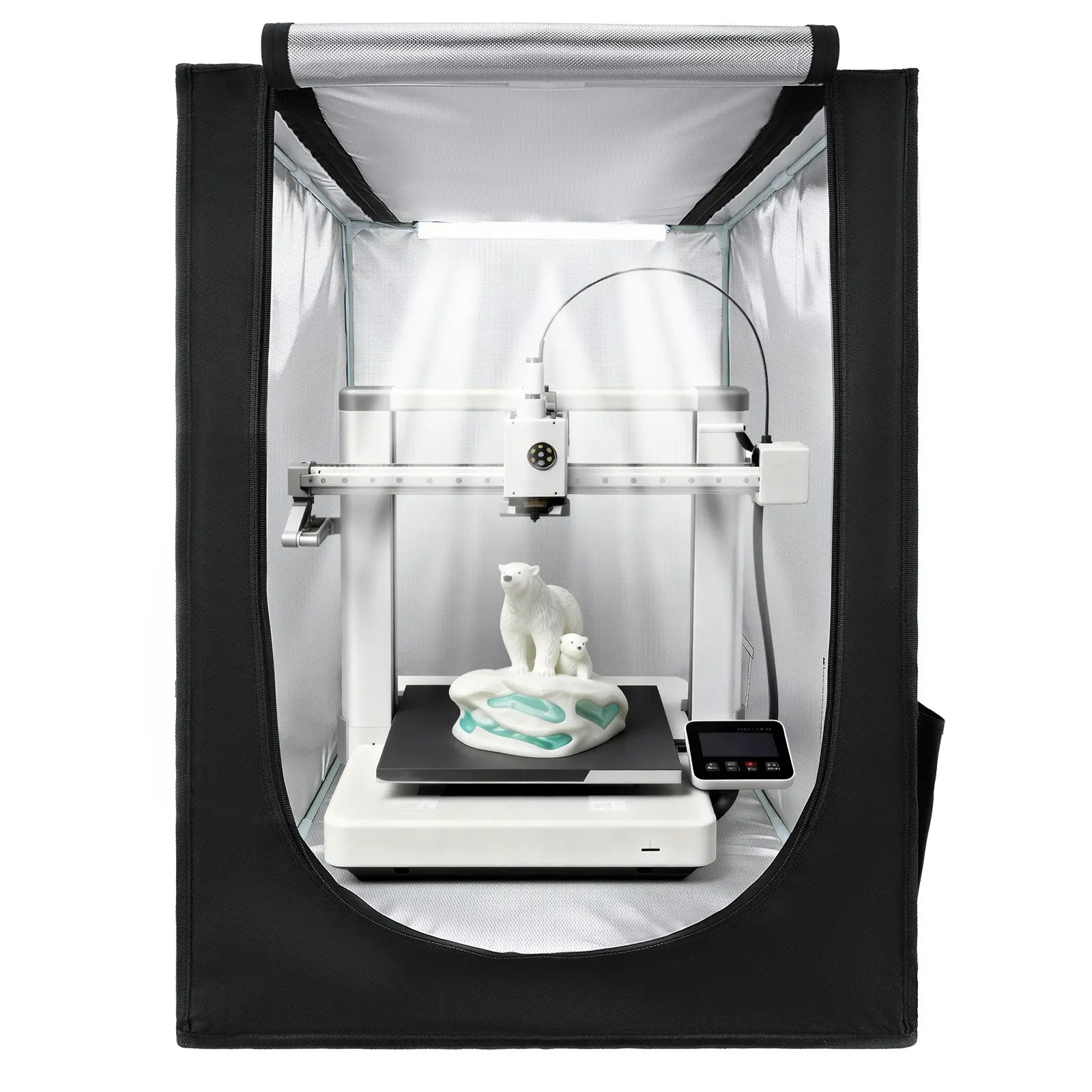 VEVOR 3D Printer Enclosure, Dustproof Waterproof Oxford Cloth Tent, Constant Temperature Protective Case with LED Lighting, Compatible with Creality/ELEGOO/Anycubic Popular Models