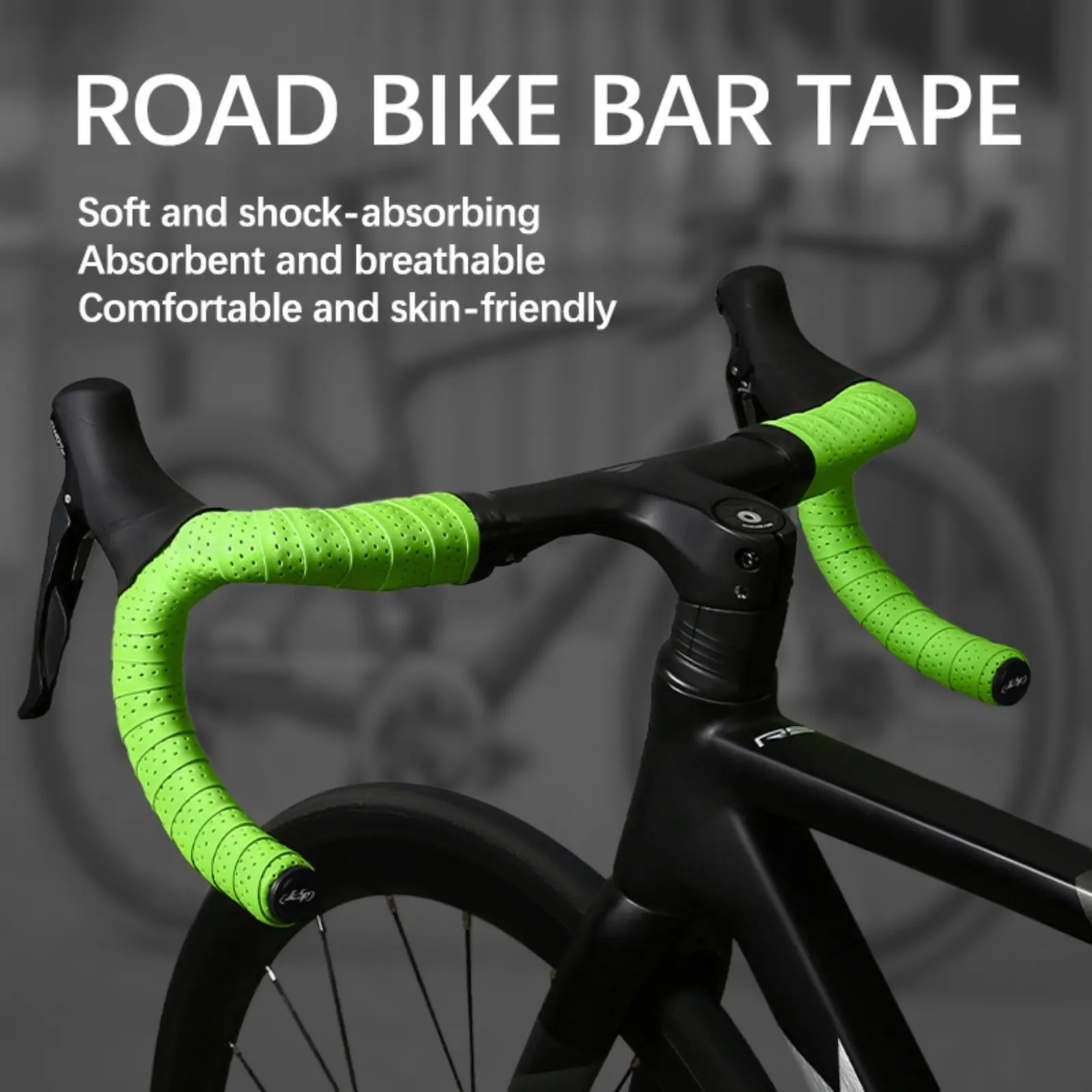 Anti-Slip Shock Absorbing Bike Handlebar Tape, Comfortable Grip for Road Bikes, Universal Fit for Various Models, Decorative & Functional