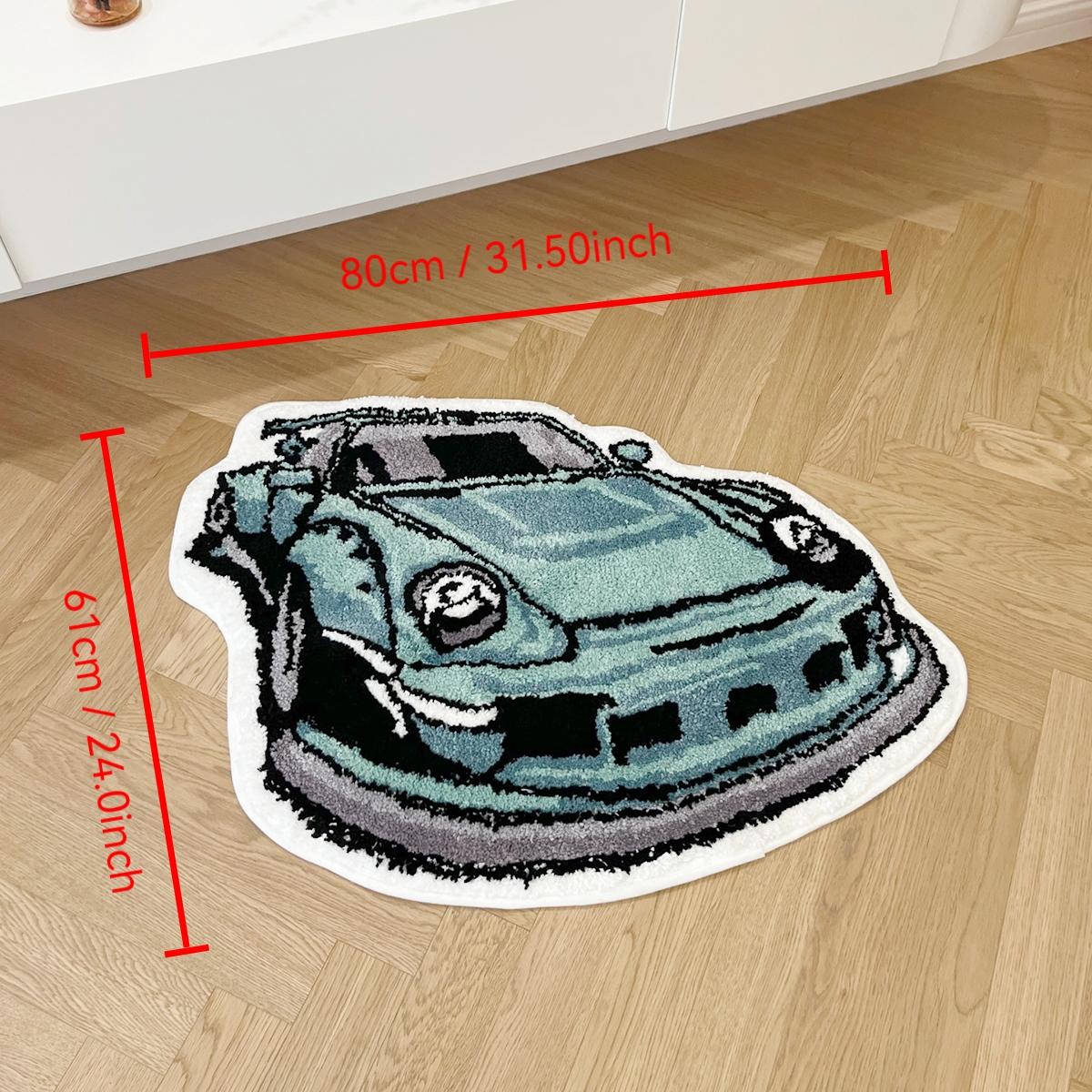 Cartoon Car Shaped Floor Mat, 1 Count Entrance Non-slip Tufting Rug, Fluffy Rug, Shaggy Rug, Decorative Area Rug for Home Living Room Bedroom, Halloween Decor, Durable Area Rugs