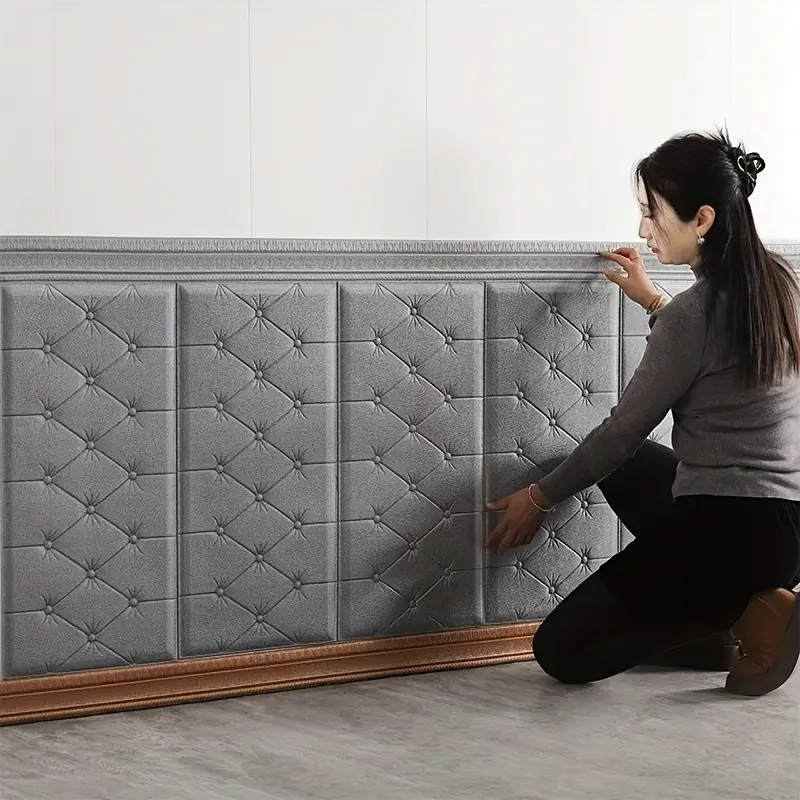 10 Sheets Self-Adhesive Foam Wallpaper, Brick Pattern, Wall Protector, Bed Head Protection, Easy Installation, Multi-Color Options, Wallpaper Peel and Stick
