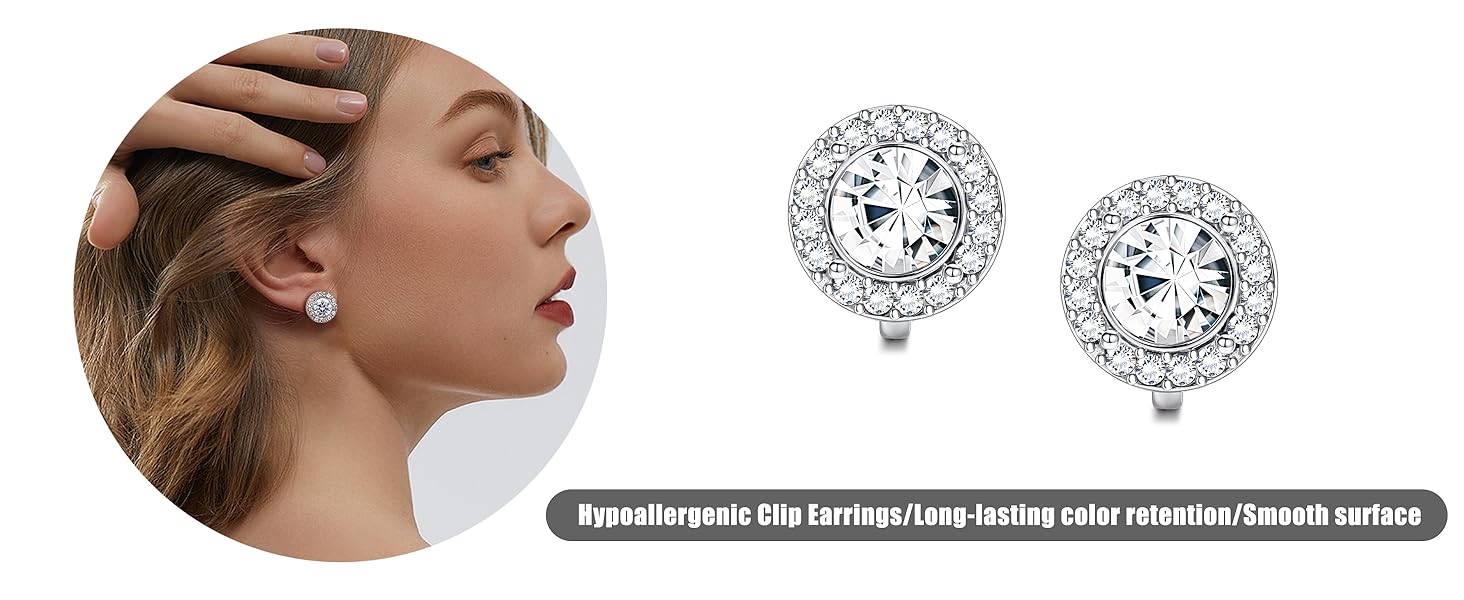 MILACOLATO Elegant Clip on Earrings for Women Crystal Wedding Earrings Clip on Rhinestone Dance Competition Stage Opera Performance Earrings Formal Earrings for Brides Bridesmaids Non Pierced Jewelry MILACOLATO Elegant Clip on Earrings for Women Crystal Wedding Earrings Clip on Rhinestone Dance Competition Stage Opera Performance Earrings Formal Earrings for Brides Bridesmaids Non Pierced Jewelry