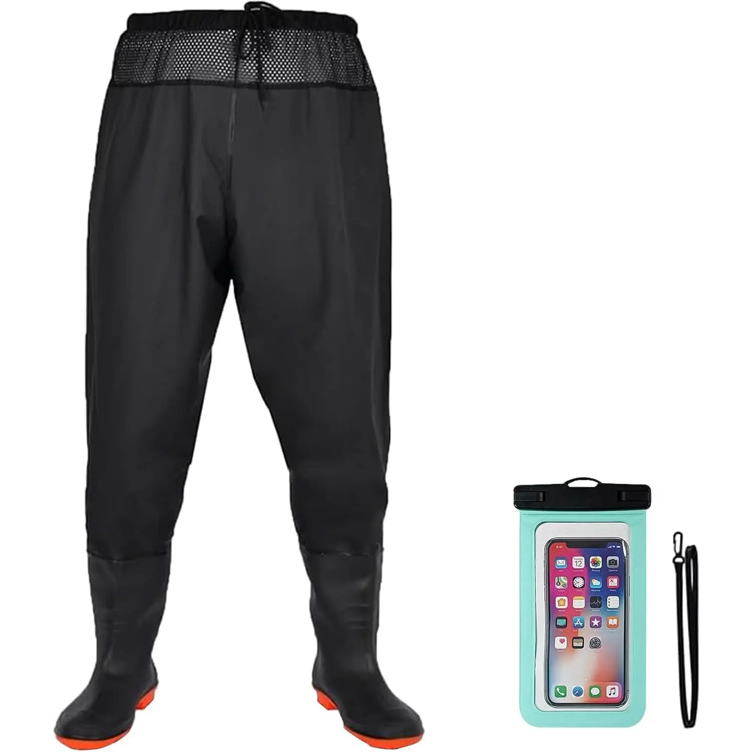 Fishing Waders with Boots, Nylon/PVC  Wader Pants Fishing Waders for Men Women,  Bootfoot Waders