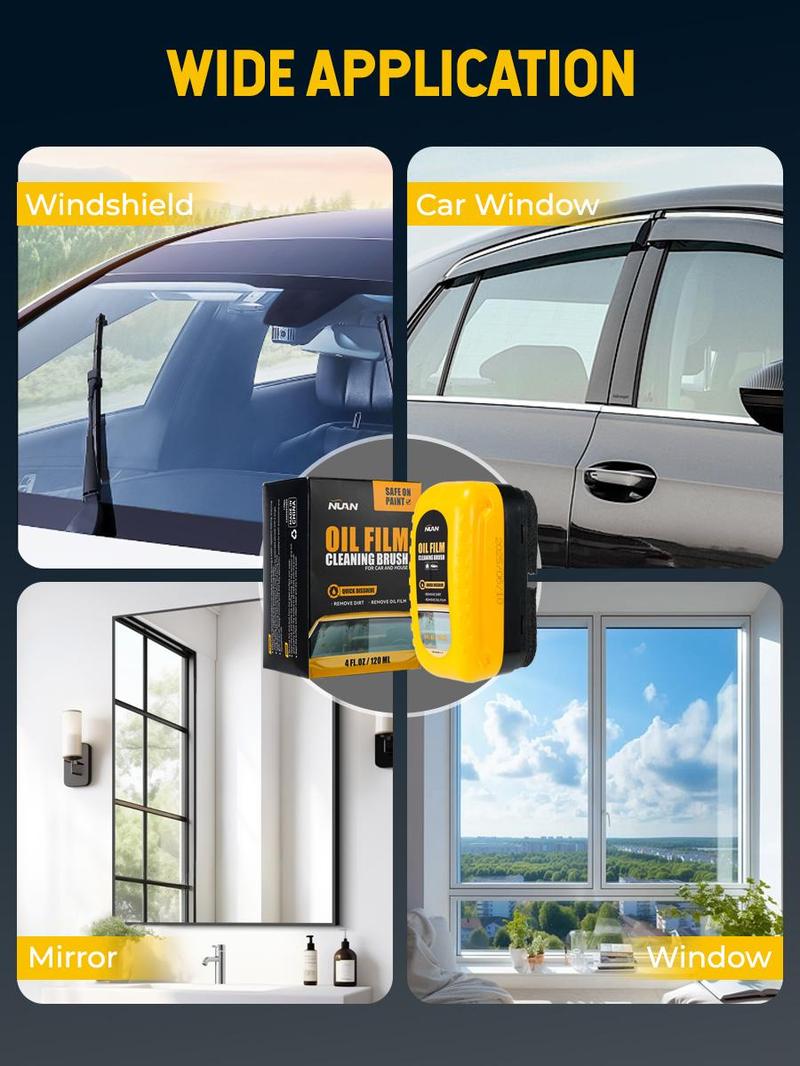 NUAN High-Performance Car Glass Oil Film Remover - Black Friday Sale All-Car Compatible Anti-Fog-nuan