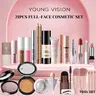 YOUNG VISION 21 Piece Full Face Makeup Set, Includes Foundation, Eye, Lip Tools, Three Sets for All Skin Tones, Complete Elegant Makeup Kit, Beauty Set, Makeup Products Set