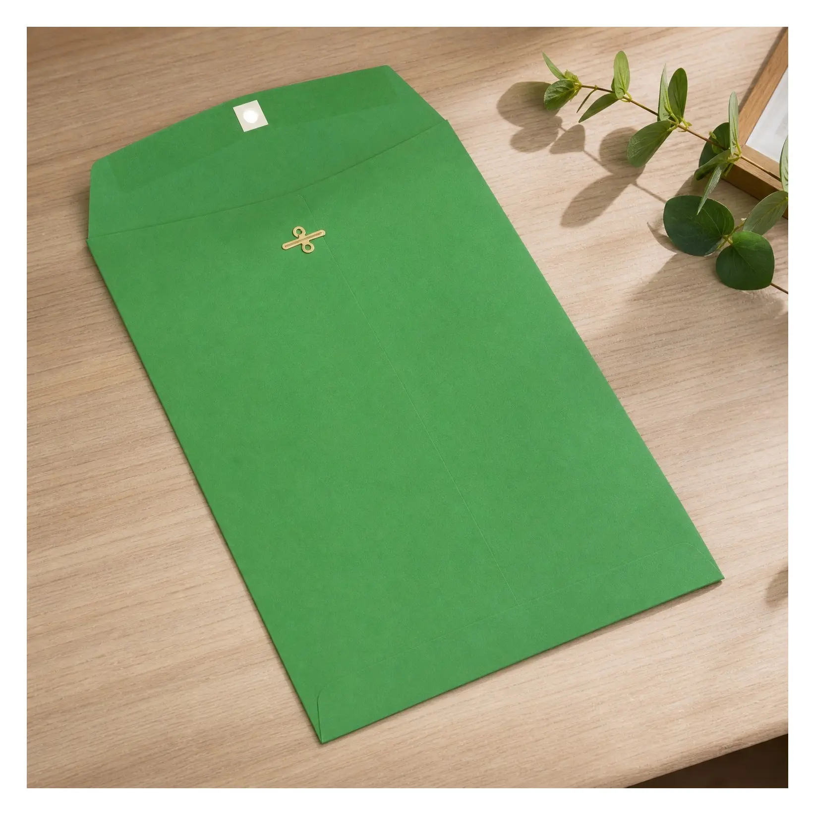 9 x 12 Green Recycled Envelopes with Clasp Closure - 25/PackGift