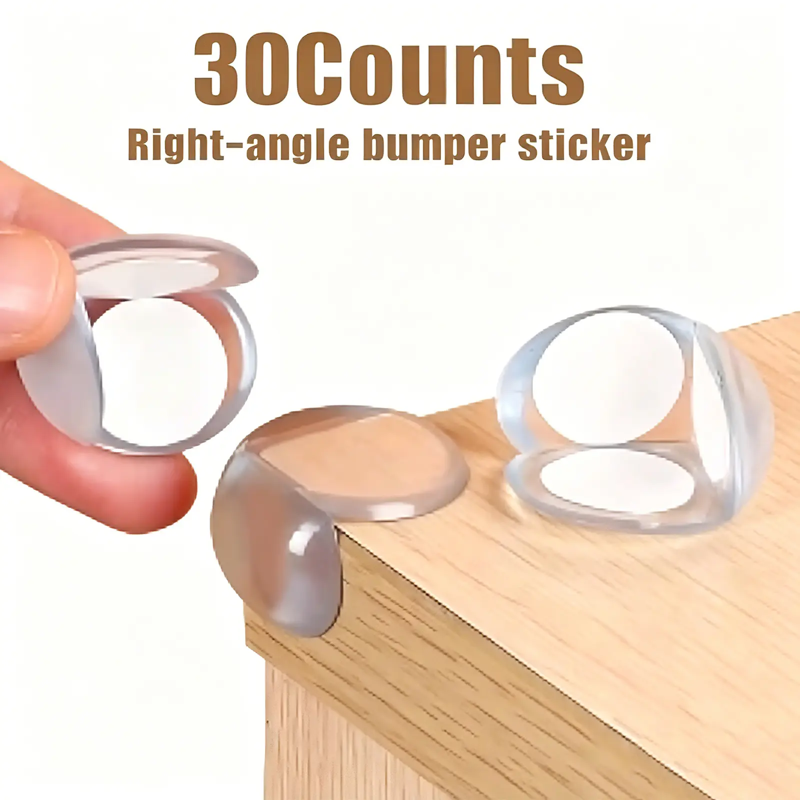 30-Count PVC Furniture Corner Protectors, Round Edge Cushions with All-Round Protection, Easy to Place for Home Decor & Home Supplies