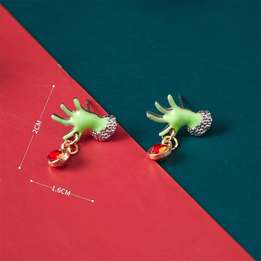 2026 Christmas Earrings Classic Cartoon Series Metal Acrylic Drop Earring for Woman Girl New Year Christmas Party Gift
