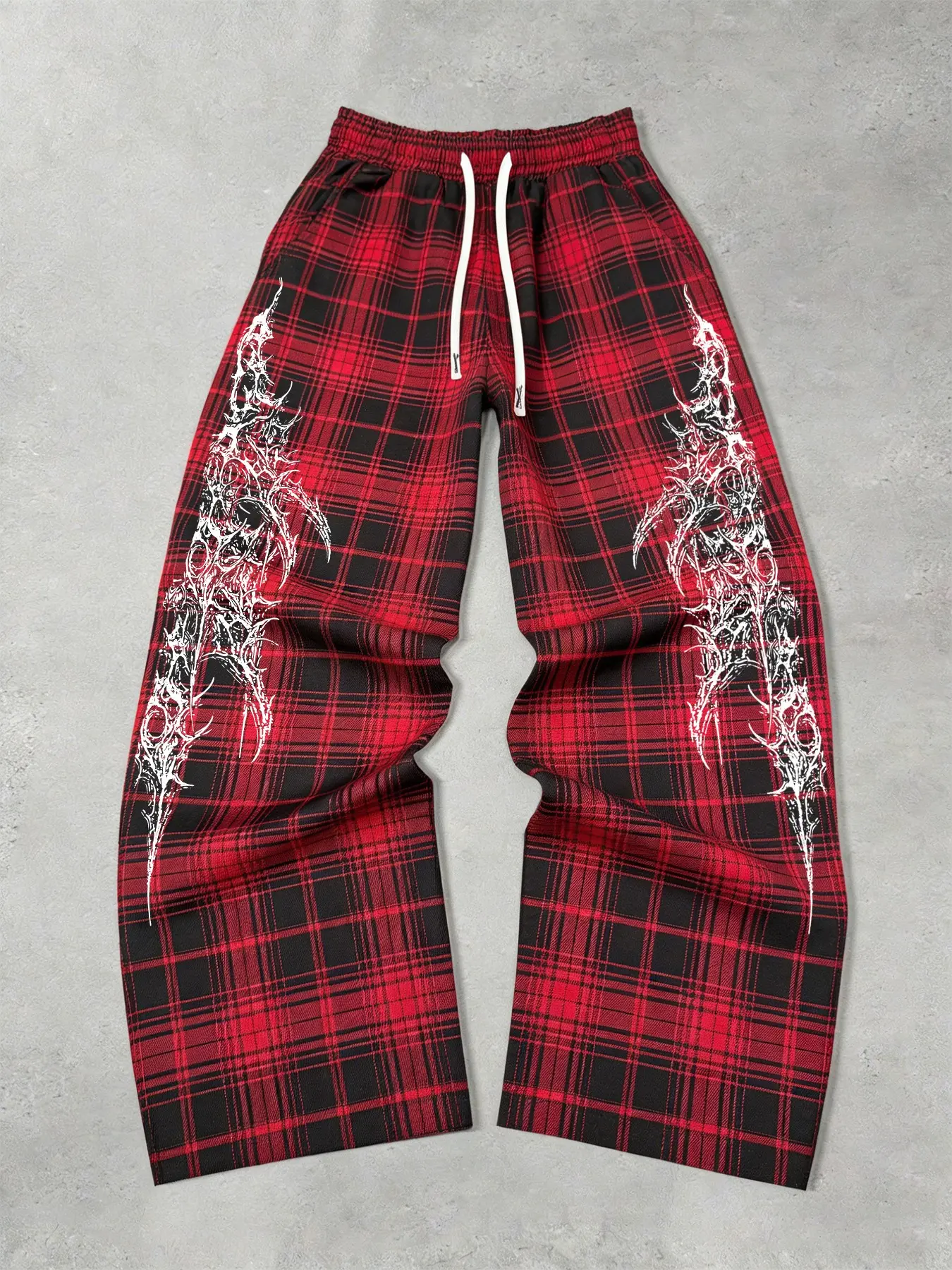 Men's Fashion Plaid Pants, Checkered Print Long Pants, Slim-Fitting Streetwear for Fall & Winter, Trendy Men's Clothing