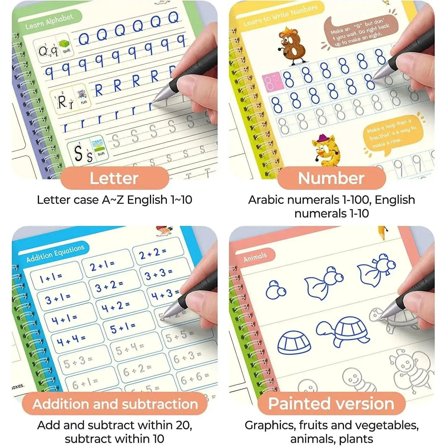 This gift for children covers numbers, letters, math, and tracing exercises; it is an ideal choice for preschoolers learning to write and a perfect item for back-to-school shopping.