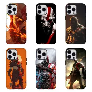 God of War Kratos Custom Phone Case - Hardcore Warrior Gaming Aesthetic Accessories, Shock Resistance Wireless Charging Compatible, Full Protection for iPhone 11-17 & Samsung S21-S25, Action Game Fan Gift