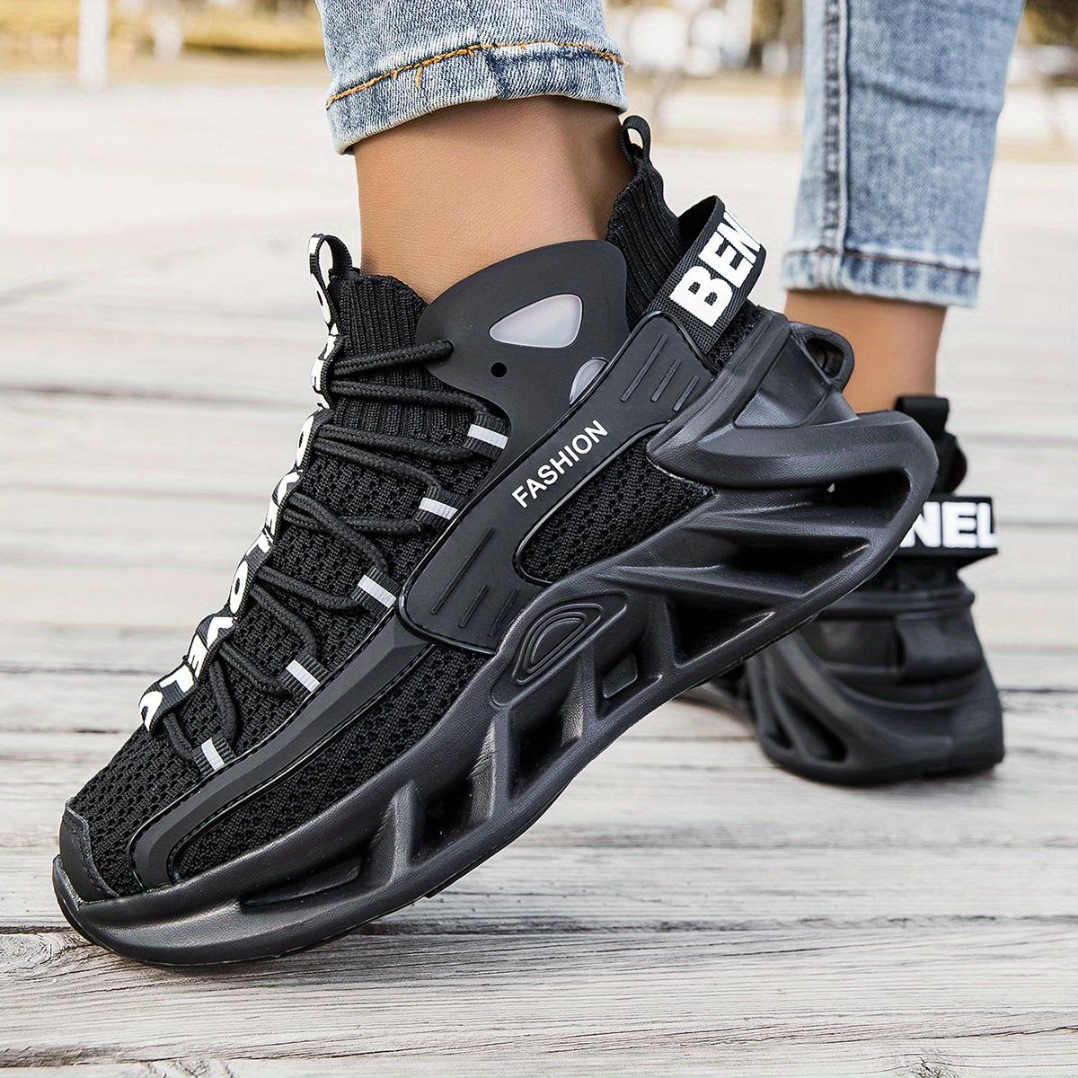 Summer Unisex Couple Shoes Trendy Cushioned Sole Motion Control, SDDA Geometric Flyknit Breathable Men's Women's Running Shoes, 6eight Casual Tennis Shoes Comfortable Ankle Sock Shoes, Non-slip Fitness Shoes Breathable Mesh Men's Walking Sneakers.