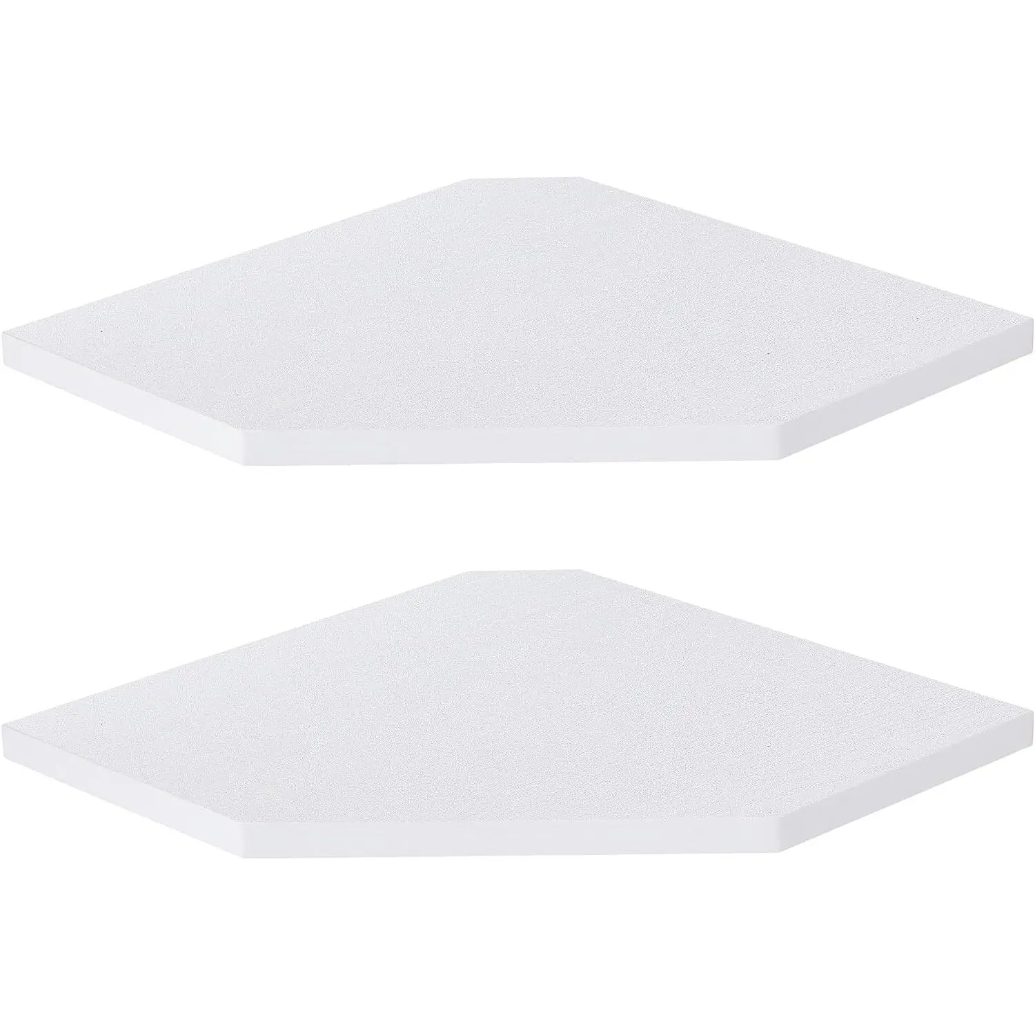 Corner Shelf Wall Mount, Floating Corner Shelves, Set of 2 Corner Wall Shelf Organizer, Rustic  Wall Storage Display Shelves for Living Room Bedroom Bathroom Kitchen, Rustic White