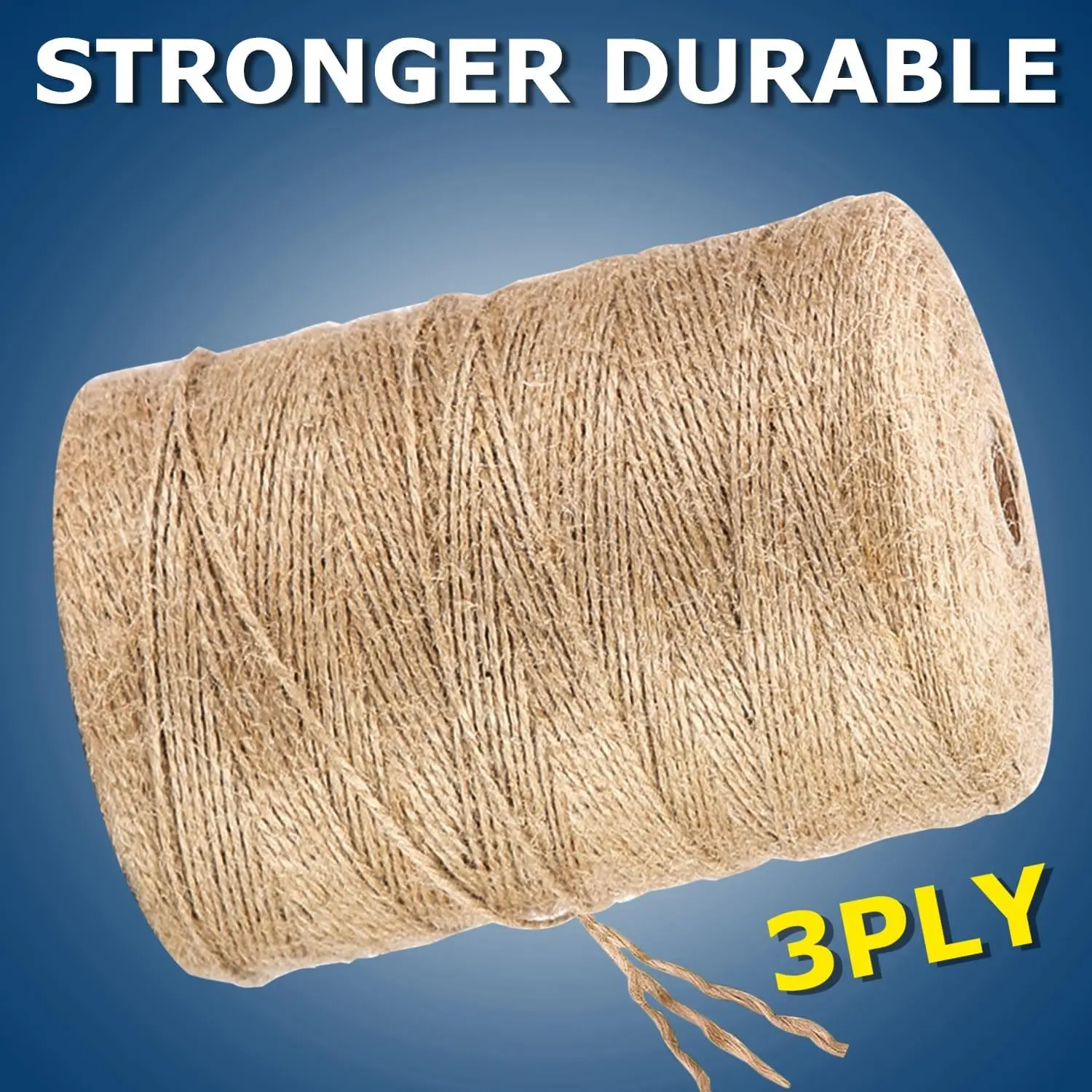 1Pcs Natural jute rope, 656.17 feet 2 mm garden rope, brown jute rope, thin rope suitable for art and crafts, gardening plants, gift packaging, labels, bundling, recycling, holiday decoration, home decoration, packaging materials, wedding decoration, pack