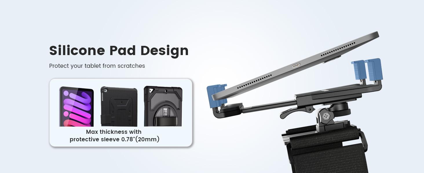 OHLPRO Pilot Kneeboard for iPad & 7"-11" Tablets, Upgraded 2 Pack Elastic Strap for Secure Fit on Thigh, Adjustable Viewing Angles, Premium Plastic Material, Ideal for Aviation & Watching