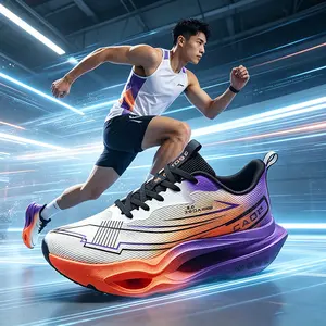 BDHJYDB Summer Single Mesh Breathable Running Shoes, Professional Marathon Racing Training Shoes, Crack Design Breathable Wear-Resistant Anti-Slip Sneakers, Ultra-Light Mesh Breathable Shock-Absorbing Rebound Physical Test Sneakers