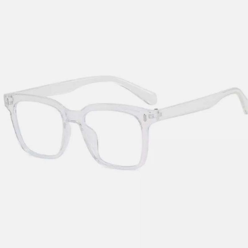 Imitation square frame transparent lenses geek glasses anti-blue light computer unisex