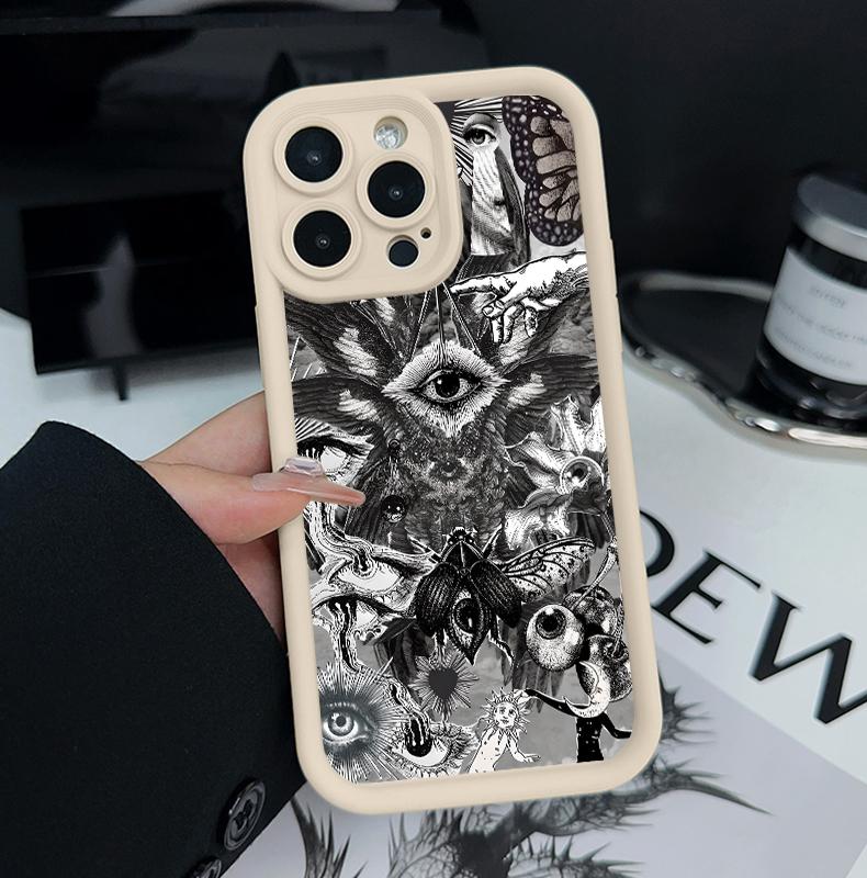 Eye Pattern Case for iPhone 16 15 14 Pro Max 13 12 11 XR XS Plus Shockproof Drop Protection Rugged Durable Silicone Cover Gifts for women men girls boys
