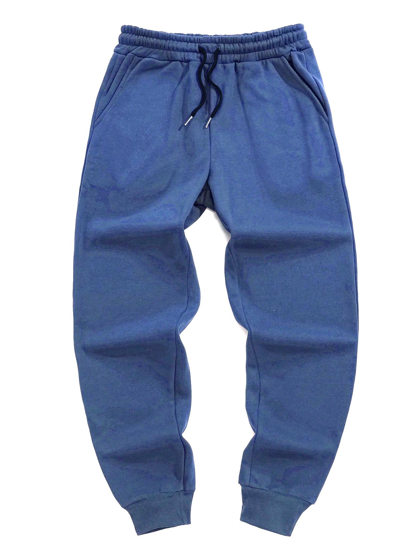 Men's Solid Color Drawstring Waist Sweatpants, Casual Comfy Jogger Pants for Spring & Fall, Men's Trousers for Daily Wear, Casual Sports Trousers