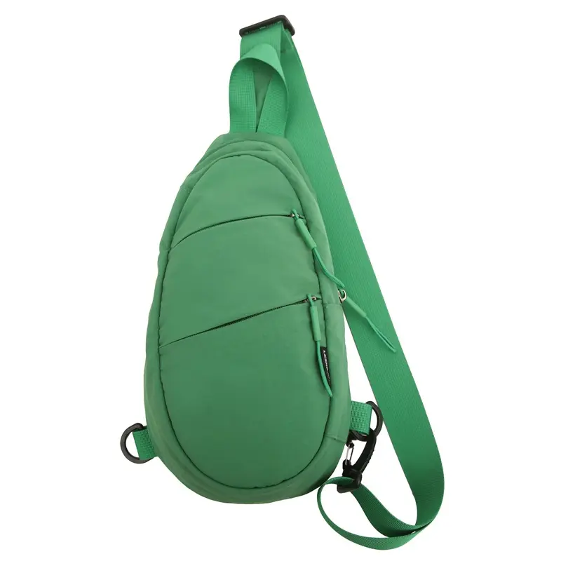 Unisex Teardrop Water-Repellent Nylon Sling Crossbody Bag - Light Athletic Chest Fanny Pack for Outdoor Walking, Bike Rides, Sightseeing, Campus Commutes b49027