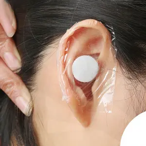 Top Tier Waterproof Throwaway Ear Protection Patches Pack Including 100 Individual Sheets Specially Designed for Adults to Avoid Water Intrusion Throughout Everyday Daily Activities
