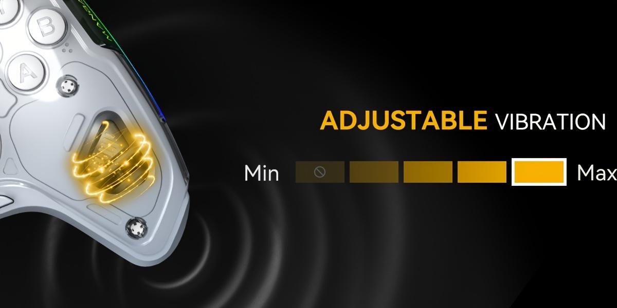 Interactive Screen Wireless Game Controller for PC/Switch/iOS/Android/Steam Deck, Hall Effect Joystick and Triggers, RGB Lighting, Remappable Buttons, 1800mAh with Charging Dock - V2/White (Non-Drifting). Not Compatible with Xbox, PS5 Console controller