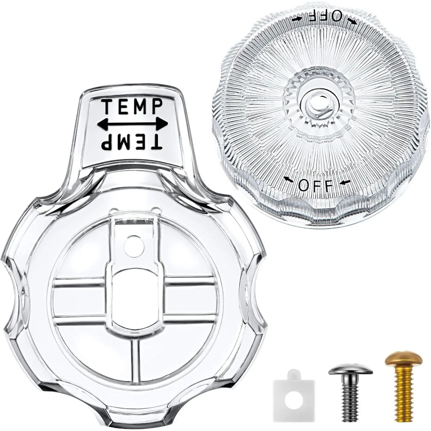Tub and Shower Knob, Compatible with MXT11, 1 Set, Clear  | Temperature and Volume Handles, Compatible with Mixet, Tub and Shower Knob , Bathtub Repair Kit, Easy to Install