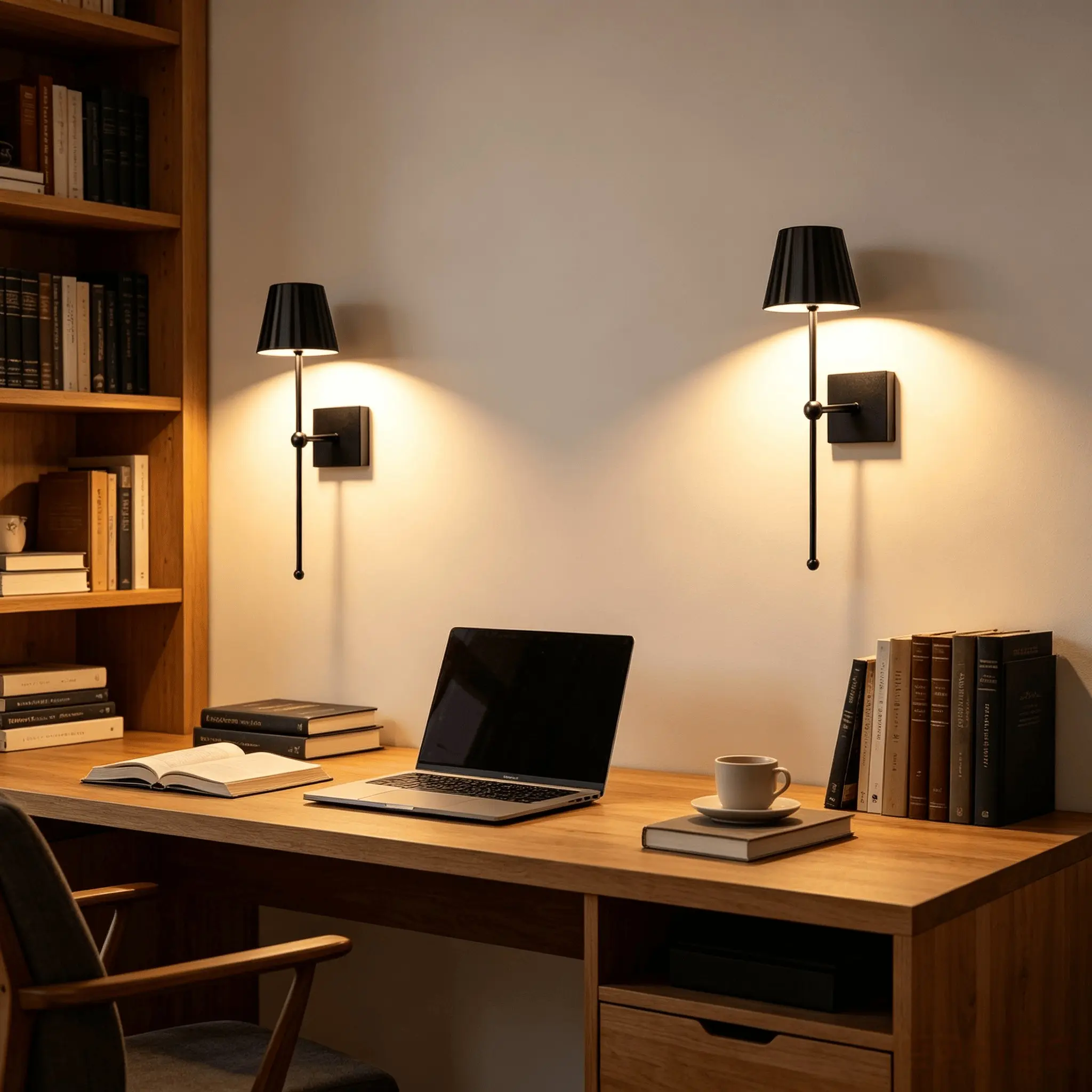 2-Pack Pleated Long Rod Wall Lamp, Three-Color Changing, Adjustable Brightness, Touch Switch, Remote Control, Modern Lighting, Decorative Wall Light for Bedroom, Living Room, Kitchen, Bathroom