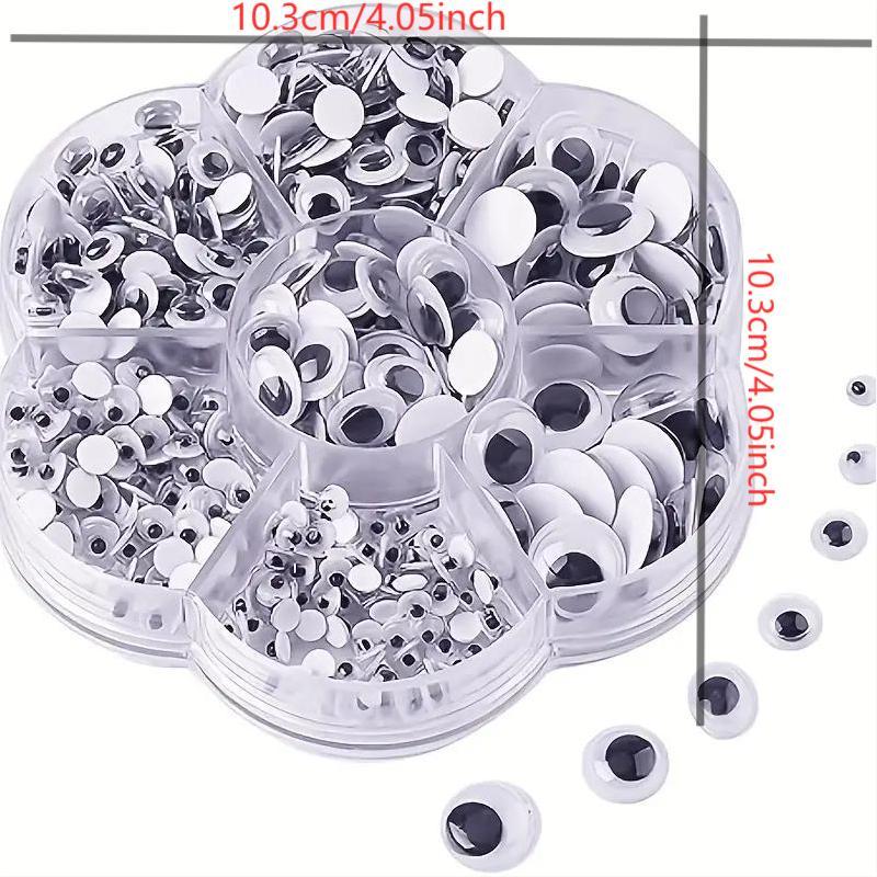 Mixed Size Sticky Eye (700pcs/box), Self Adhesive Wiggle Googly Eyes, DIY Scrapbooking Craft for Card Making Decoration