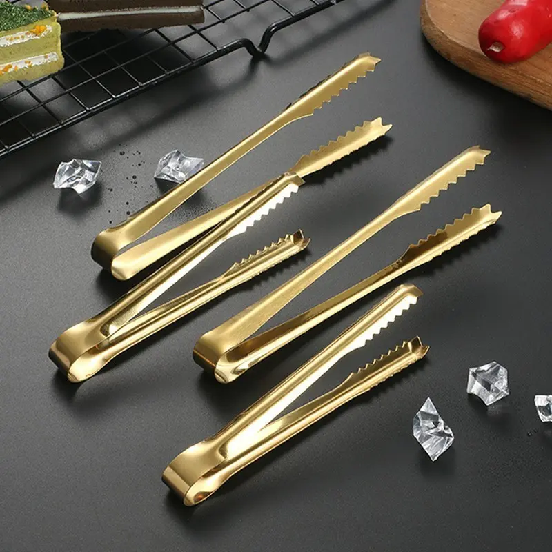 Stainless Steel Ice Tongs Set, 3/6/12/24 Pieces Serving Tongs, Ideal for Parties, Bars, Coffee Shops, Dessert Events, Kitchen Utensils