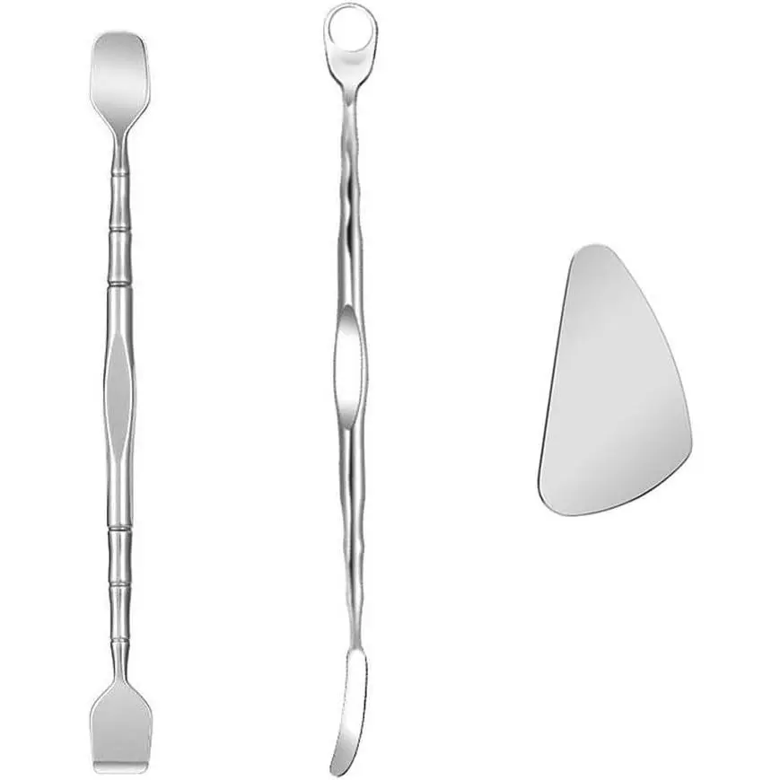 3 Pack Pore Prep Tool Blackhead Remover Tools Stainless Steel Face Scraper Skin Scrubber Spatula Pimple Popper Tool Kit Pimple Extractor for Cleaning Forehead Nose Blackhead Gunk Oil Acne