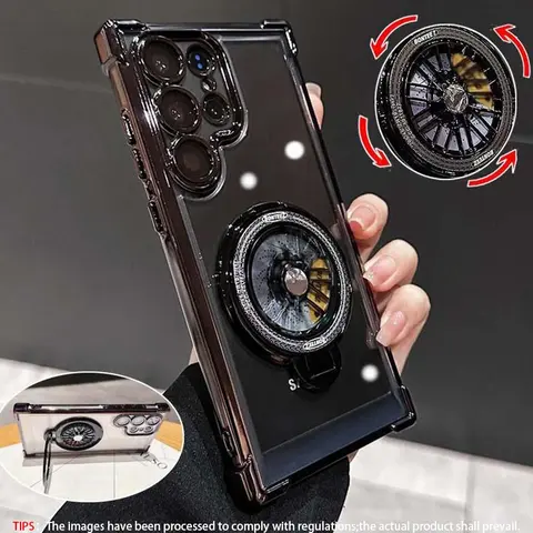 Rotating Gyro Bracket Design Phone Case, Protective Cellphone Shell, Smartphone Casing, Anti-drop Shockproof Cellphone Protective Cover, Compatible with Samsung Galaxy S26Ultra S25 Ultra S24 Ultra S23 Ultra S22 Ultra, Video Calls